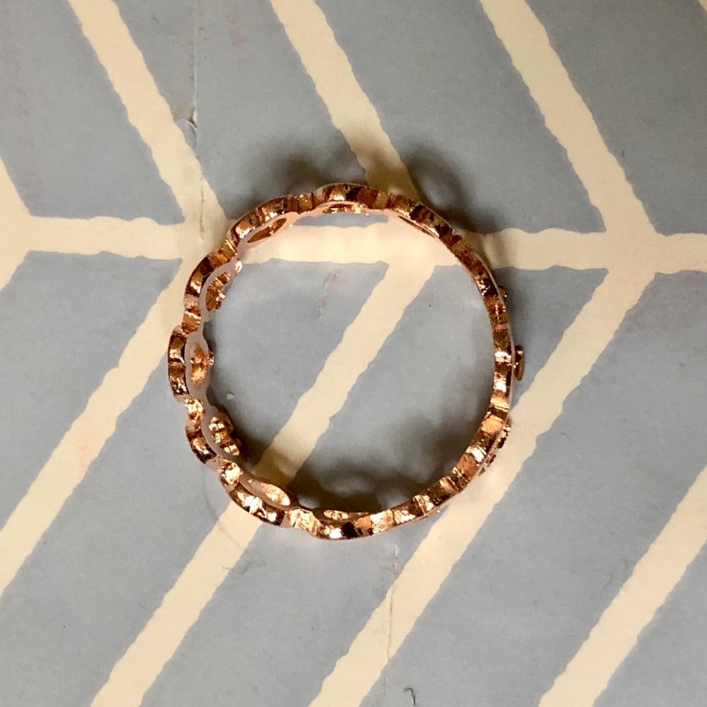 Rose Gold Open Heart Ring - Picture 7 of 7